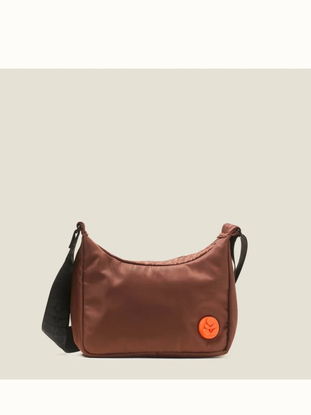 Orla Kiely ratio small hobo bag, colourblock chestnut